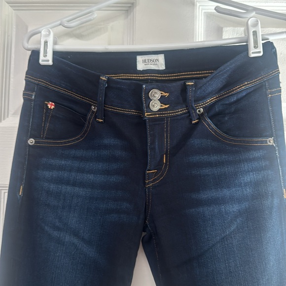 Women’s Hudson Jeans Beth‎ Baby Boot Cut Dark Wash Stretch Denim Size 27 RXD - Picture 2 of 10